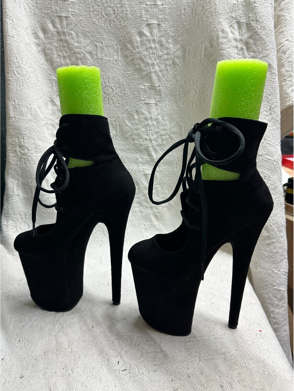 Pleaser Size 5 Black Flamingo-800-22BFS Stiletto Heels w/Box - Worn Once